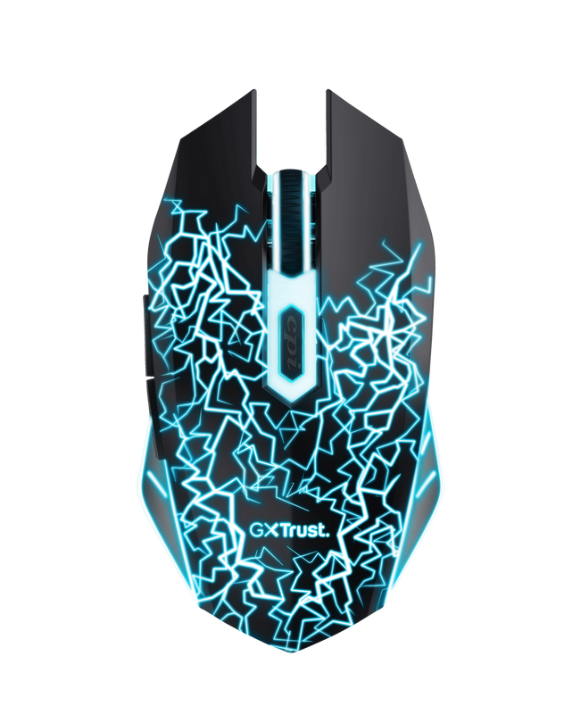 Mouse Trust Basics gaming wireless, 2000 DPI, negru