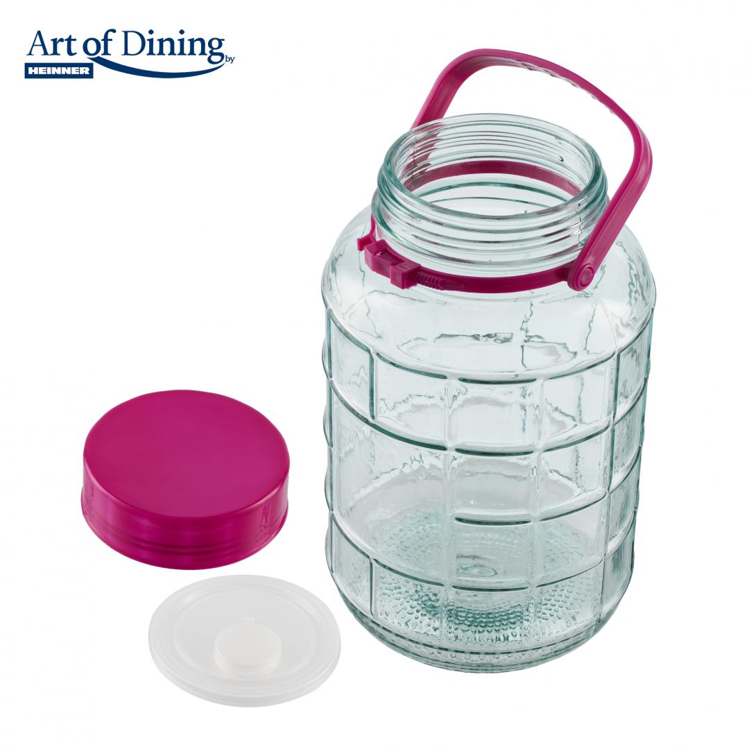 Borcan Sticla cu Capac Plastic 5L (borcan Sticla cu Capac Plastic 5L)