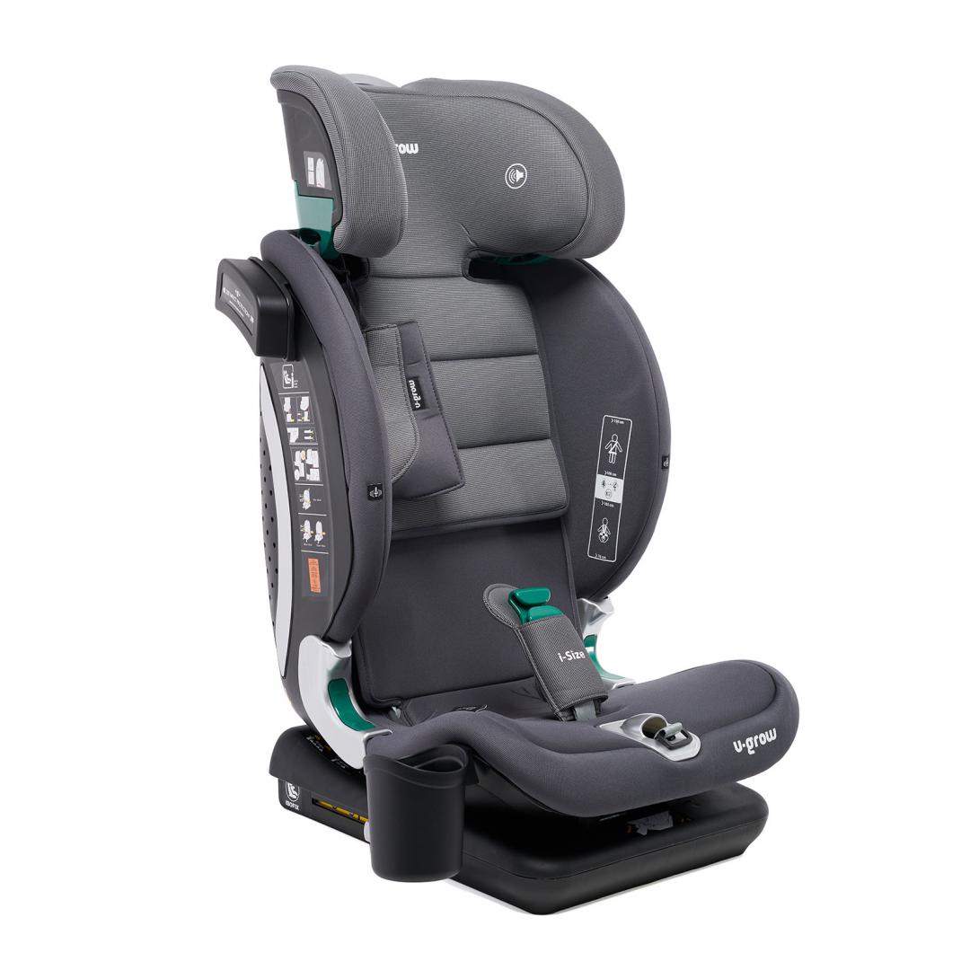 Scaun auto U-Grow,isofix,76-150 cm,gri