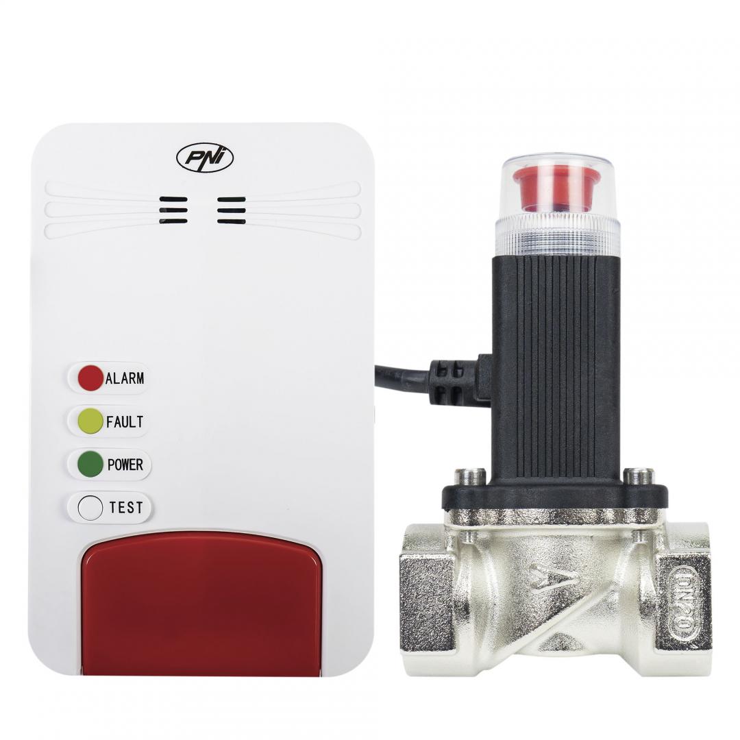 Pni Kit Senzor Gaz si Electrovalva (Kit senzor gaz inteligent si electrovalva Pni Safe House Smart Gas 300 WIFI cu...)