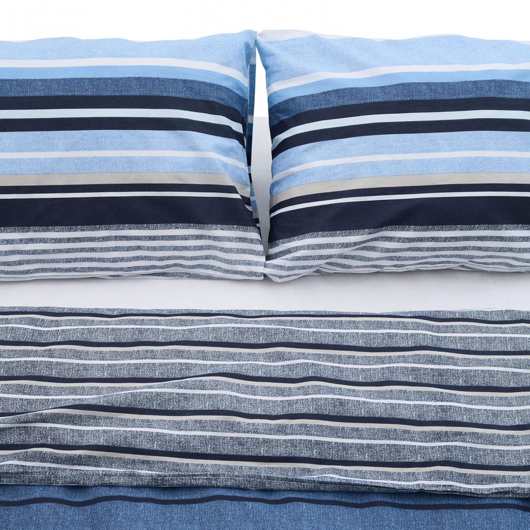Heinner Lenjerie dubla,100% bumbac,4 piese, Azul