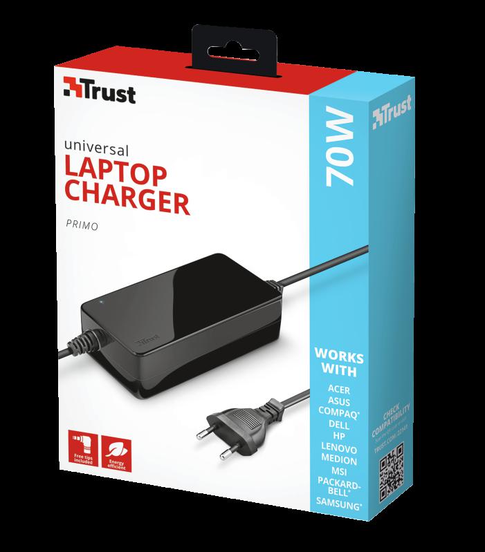 Incarcartor laptop Trust Primo 70W, negr