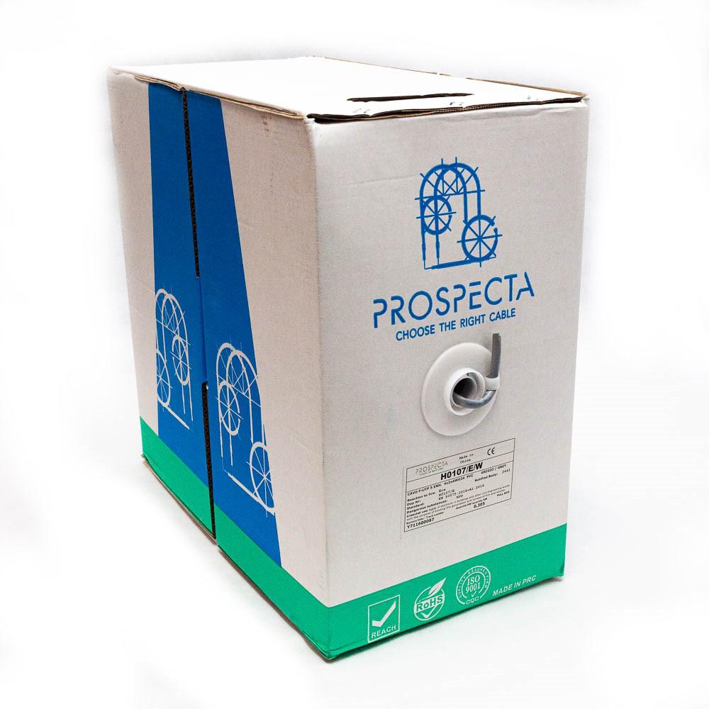 Cablu FTP CAT 5E 4x2xAWG24, cupru 100%, cod: H0107/E/W, pentru retelistica (pana la 100MHz), numar perechi: 4 twisted, ecranare: folie aluminiu laminata, diametrul conductorului: 0.51mm, material PVC, culoare gri, diametru exterior 5.8mm, Conductor Loop R
