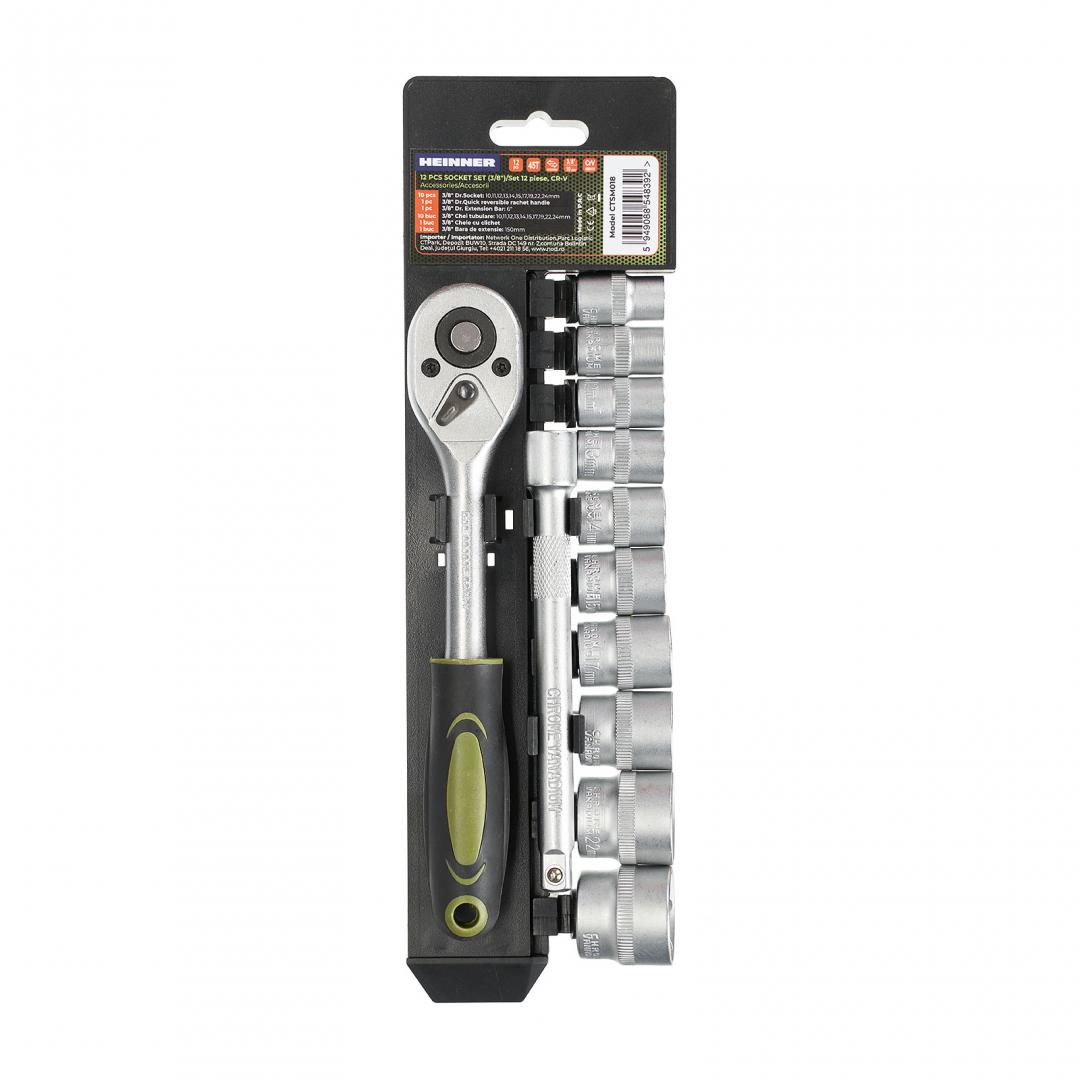 Heinner HR SET 12 PIESE 3/8"+ext. CR-V