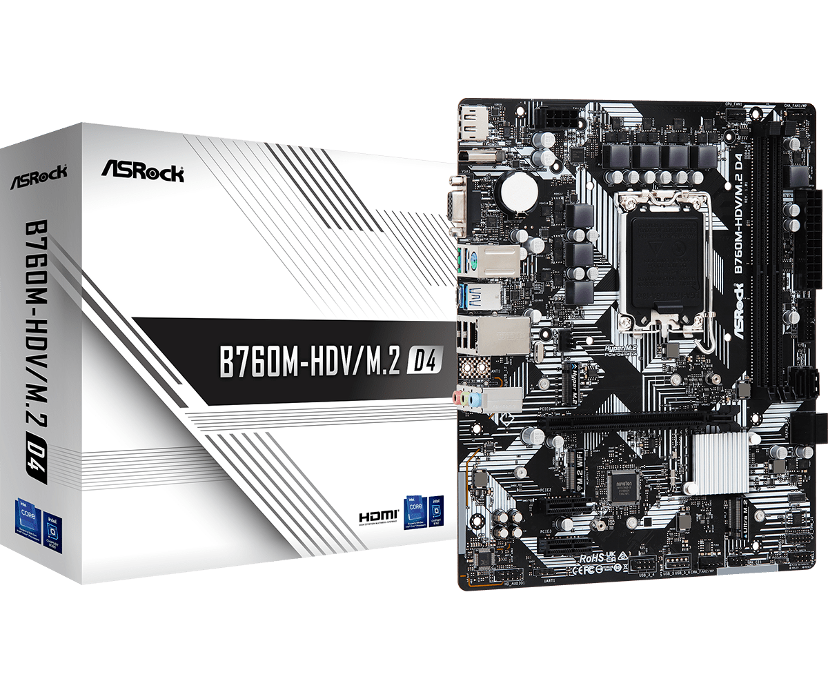 RESIGILAT | Placa de baza Asrock B760M-HDV/M.2 DDR4, 2x DDR4 ASROCK
