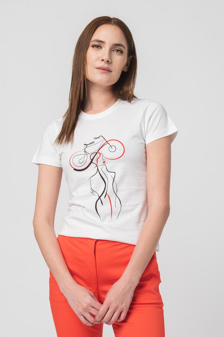 Pegas TSHIRT CASUAL F DOAMNA CU... WHITE-S