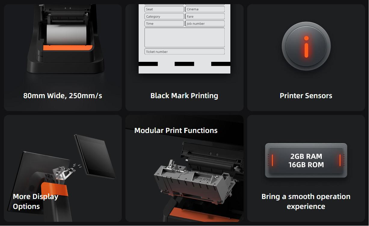 Sunmi Desktop POS System L1586 (sunmi Desktop POS System L1586 D2s Plus (15.6"+15.6")