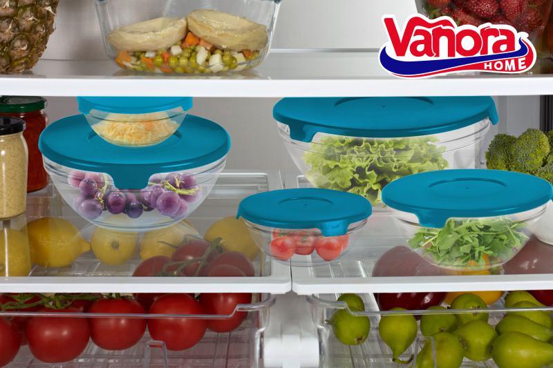 Vanora SET 5 BOLURI DE STICLA CU CAPAC
