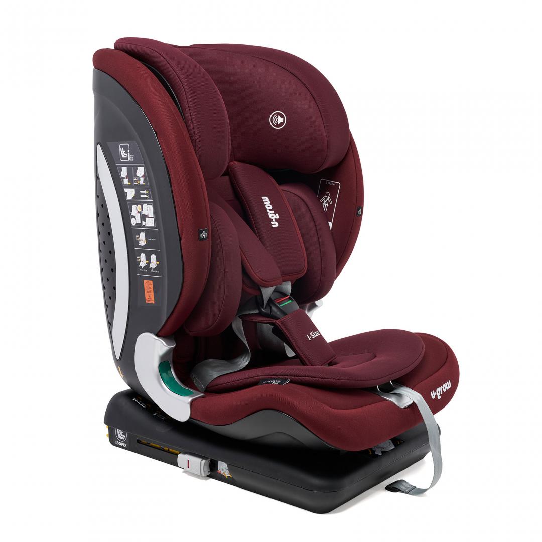 Scaun auto U-Grow,isofix,76-150 cm,rosu