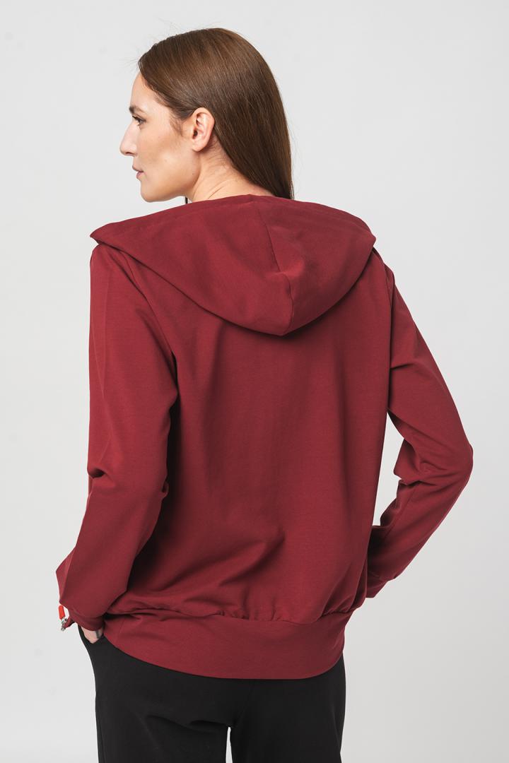 Pegas HANORAC COTON CASUAL FEMEI BURGUNDY-XS