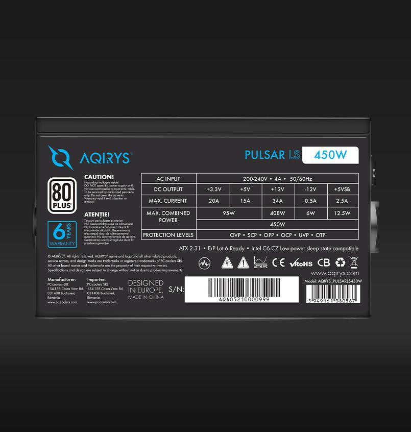 Sursa Aqirys Pulsar Ls 450W 80+ (Sursa Aqirys Pulsar Ls)