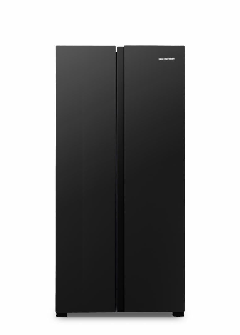 Side by Side HEINNER HSBS-441NFBKF+, No Frost, 441 L, Clasa F, Negru