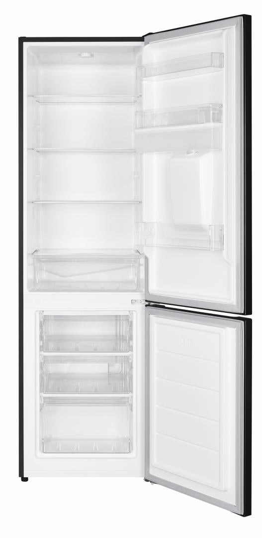 Combina frigorifica HEINNER HC-HM260BKWDE++, 260 l, Clasa E, Dozator apa, Negru