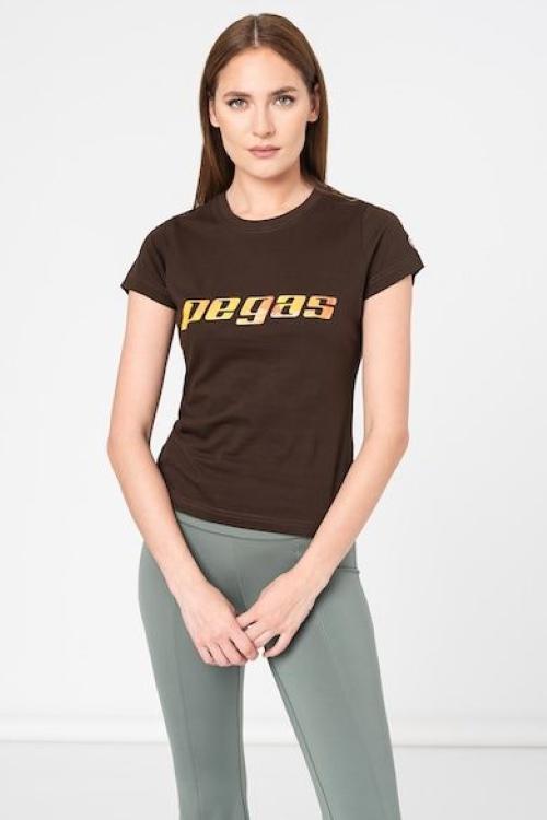 Pegas TRICOU  LOGO ORANGE FEMEI  COFFEE-L