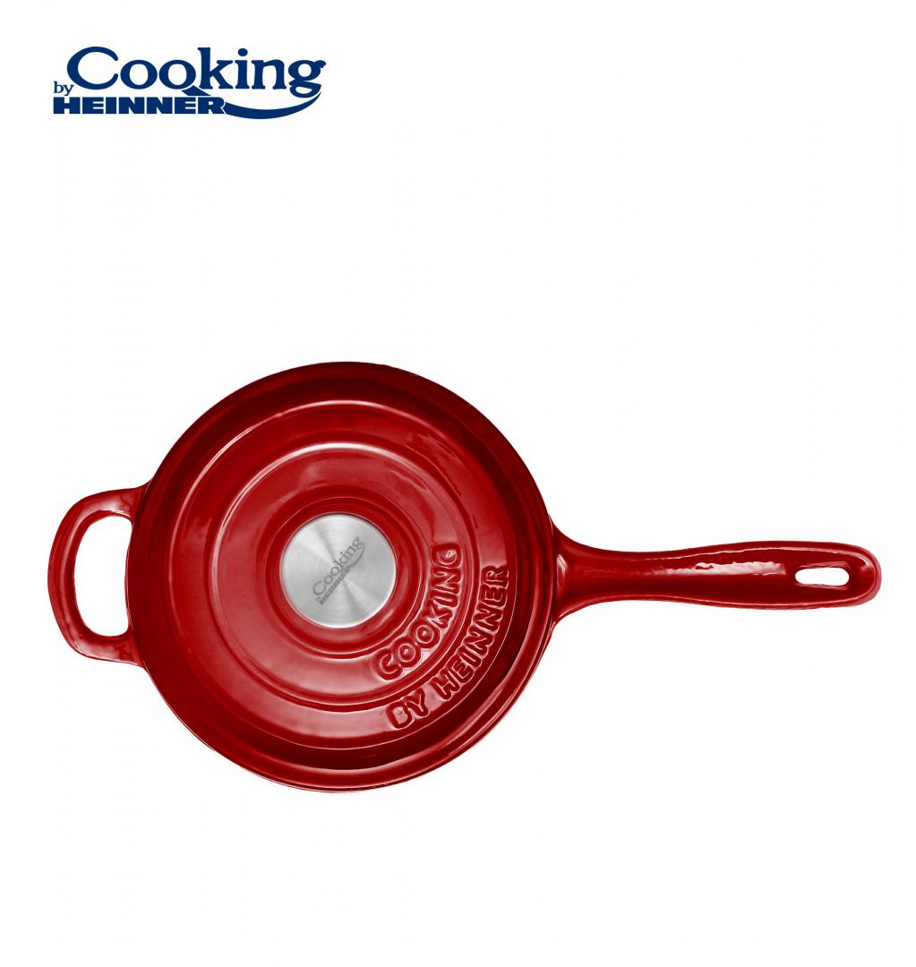 Cas. Fonta Em+cap 19X9CM, 1.8L, Red Line (caserola Fonta Emailata + Capac 19 X 9 CM)
