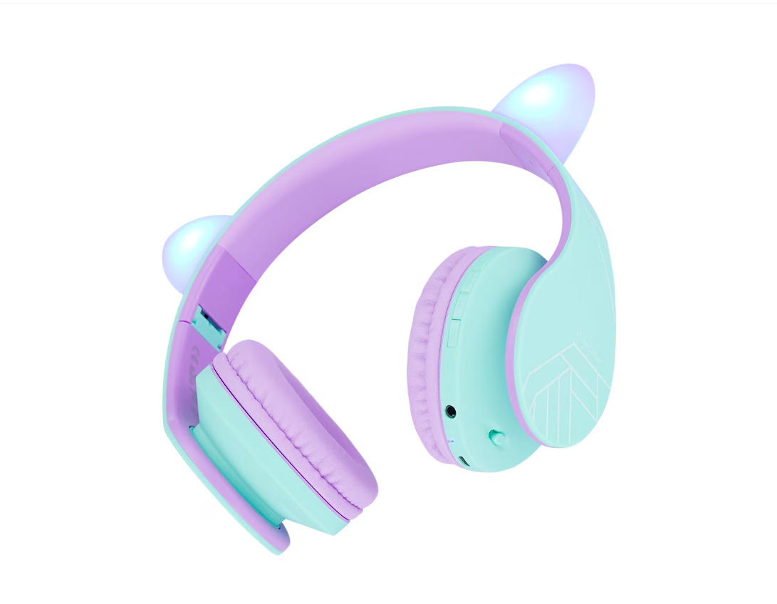 PowerLocus Casti copii Cat Purple/Teal (Casti Over-ear PowerLocus KidsCat)