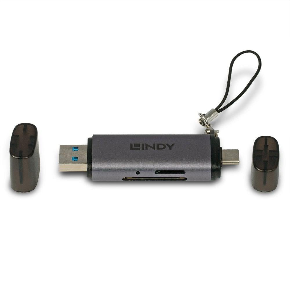 Card Reader Lindy USB 3.2 Type c&a, m/SD (Card Reader Lindy USB 3.2 Type C)