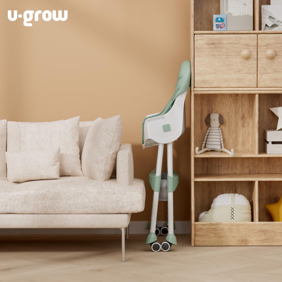 Scaun de masa2 in 1,pliabil,verde,U-Grow