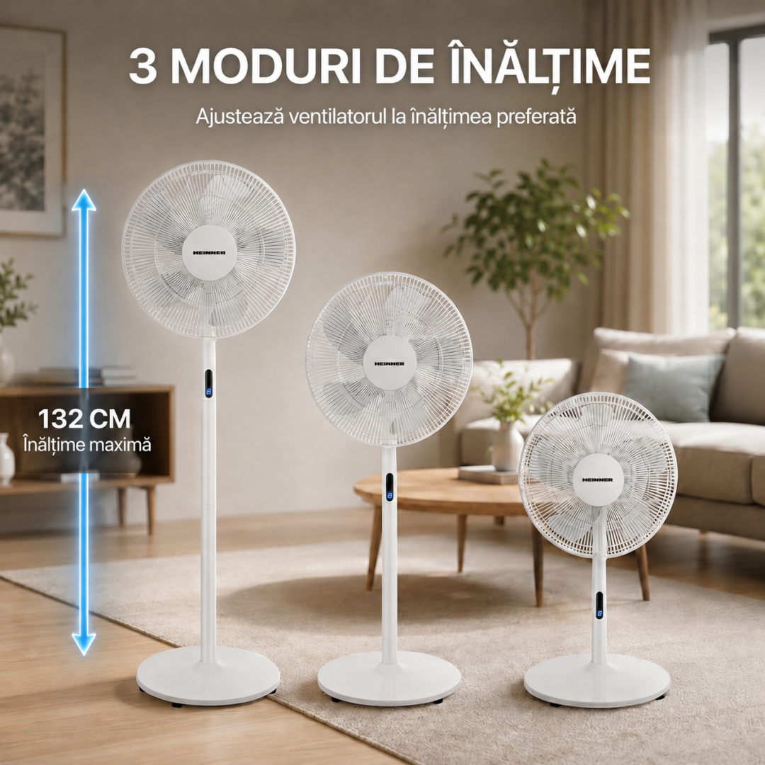 Ventilator cu Picior Heinner HMSF-3WH