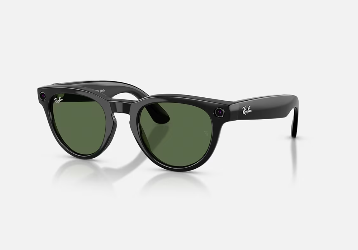RayBan Meta Headliner Low Bridge Fit G2 (RayBan Meta Headliner Low Bridge Fit - Shinny Black - G-15 Green GEN2)