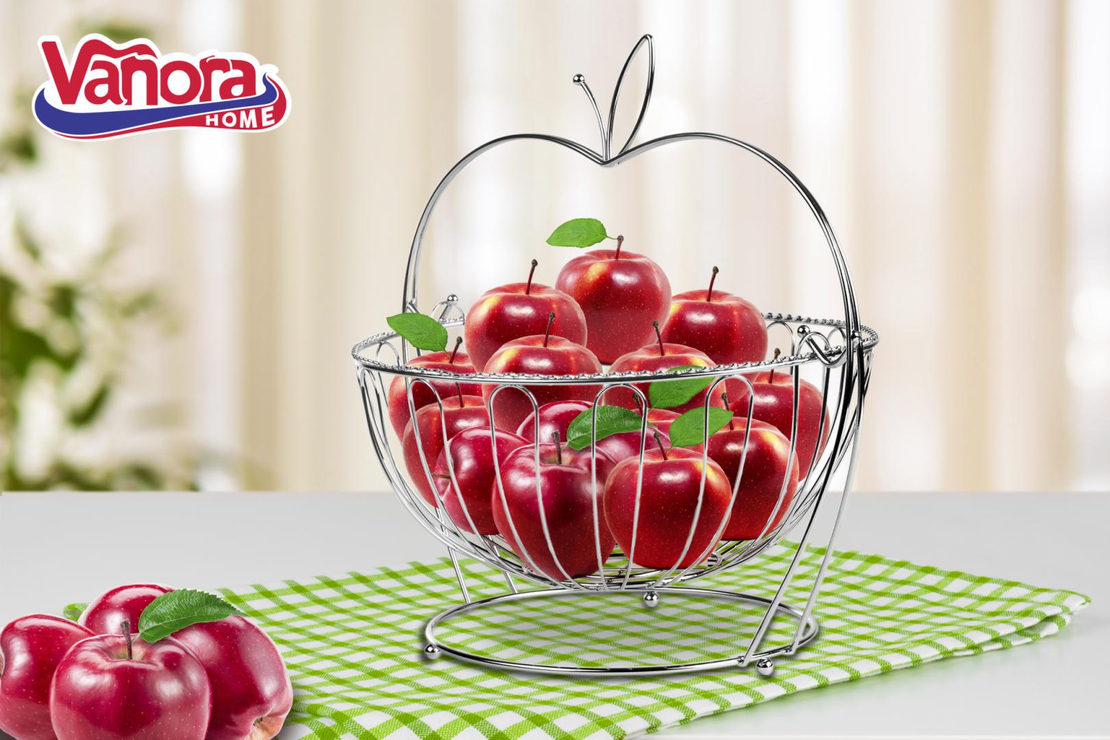 Vanora COS FRUCTE METALIC CU STAND, 30x29 CM