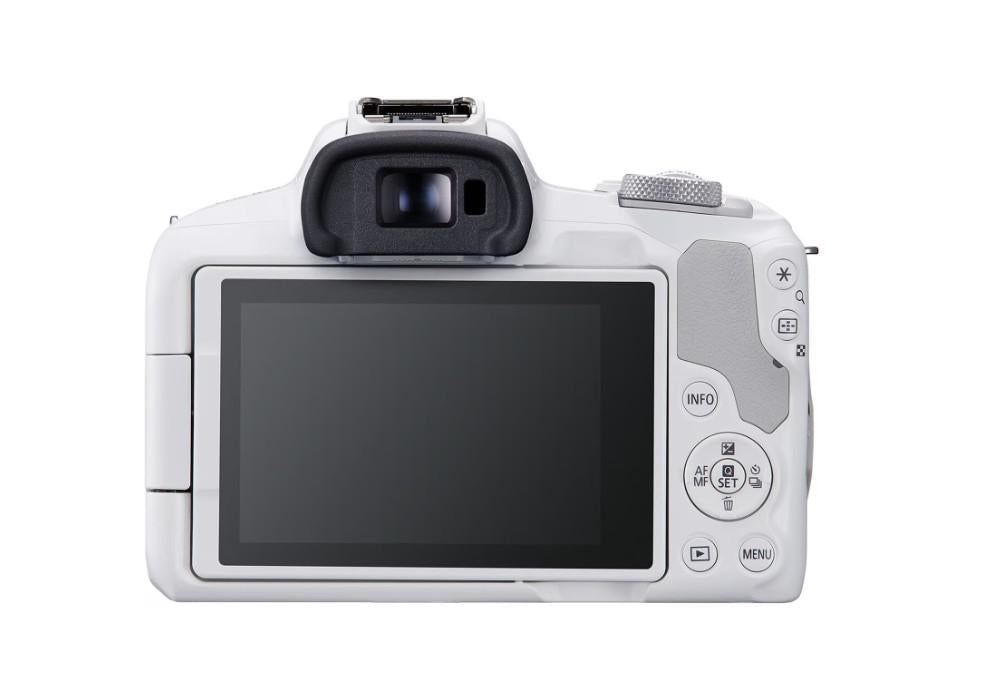 Photo Camera Canon Eos R50 + 18-45MM Wh (Aparat foto Canon Eos R50 White Kit + Obiectiv RF-S18-45mm F4.5-6.3 Is Stm)