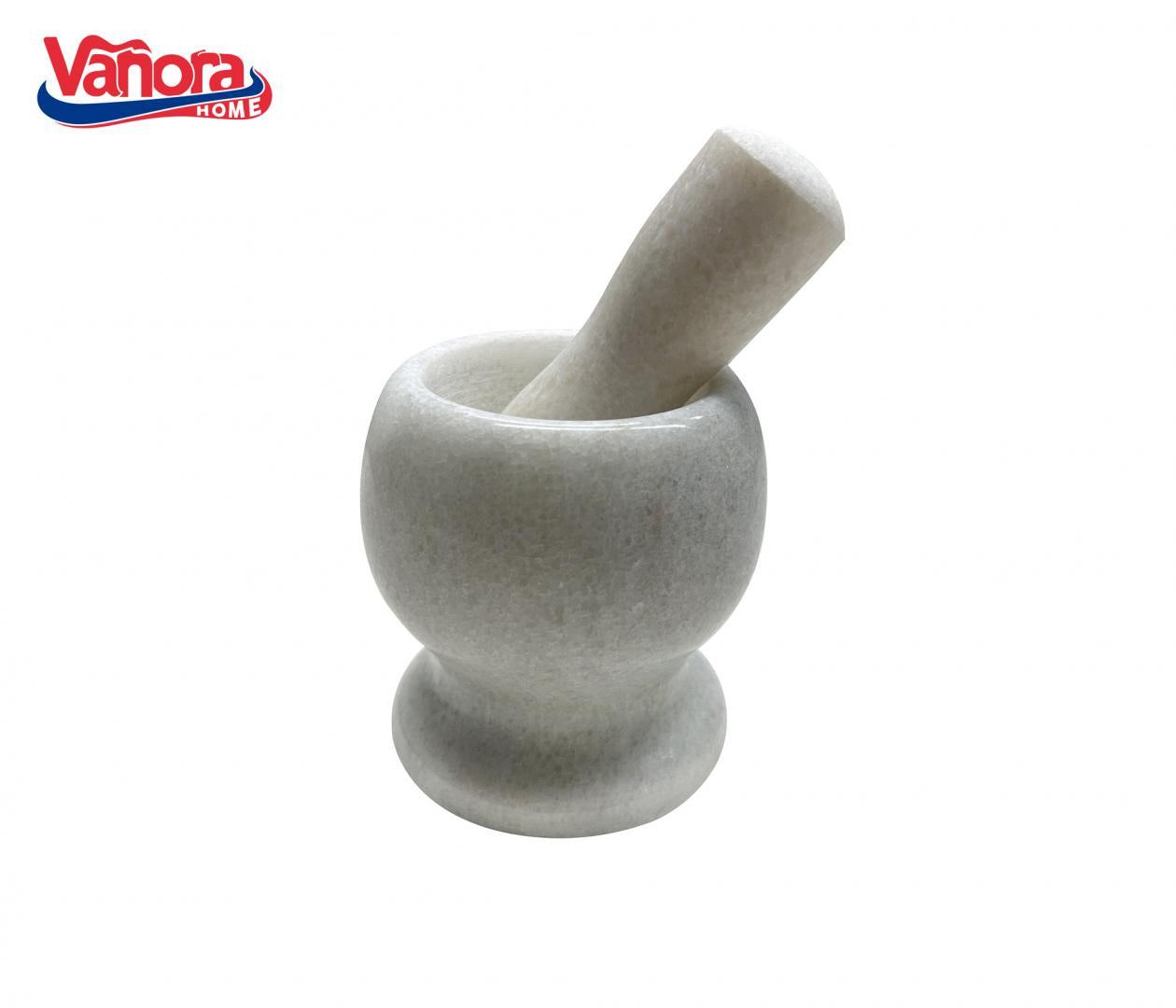Vanora MOJAR CU PISTIL MARMURA, DIA 9.5 CM,ALB