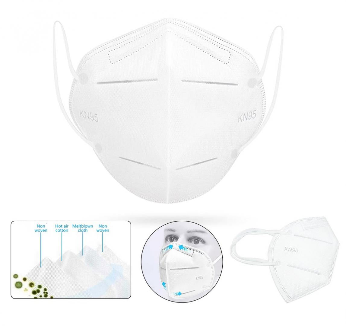 Masca de Protectie Faciala KN95 - 5BUC (KN95 FFP2 || Masti de Protectie Respiratorie || 3D Design)