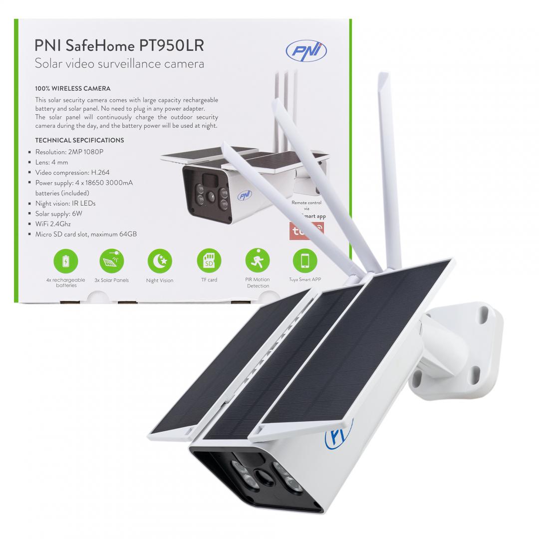Pni Camera Supraveghere P.solar PT950LR (Camera supraveghere video Pni SafeHome PT950LR 1080P 2MP cu panou solar 6W)