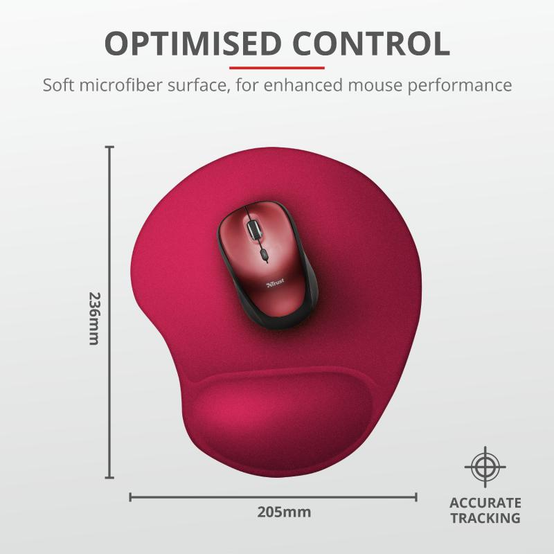 Mousepad cu gel Trust Bigfoot rosu