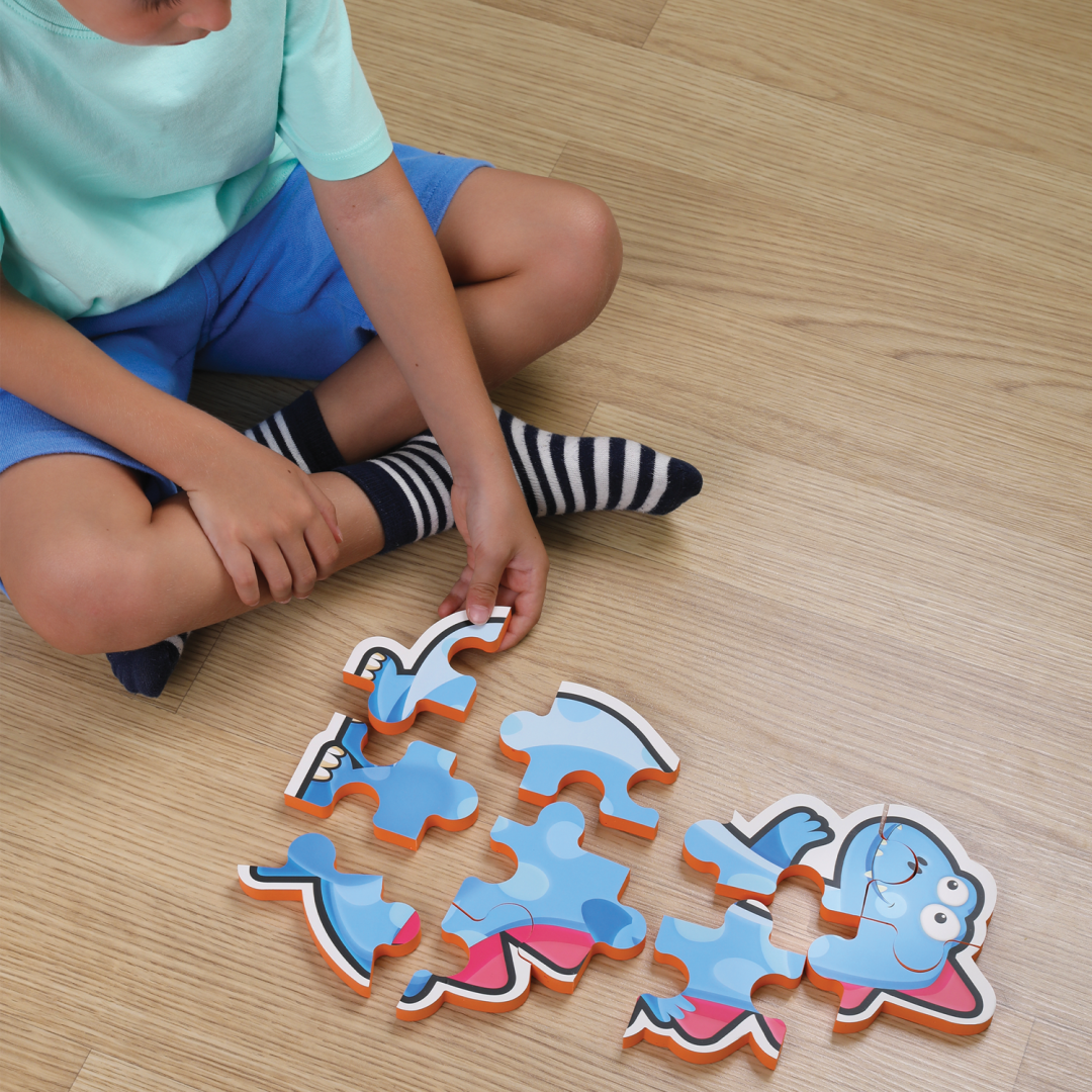 Puedo Toys PUZZLE MAXI, 10 PIESE- ALBASTRU