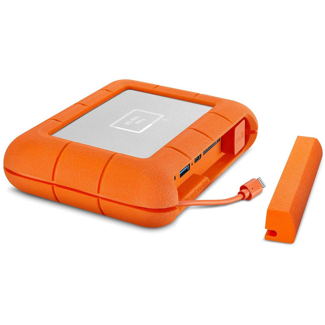 SSD Extern LaCie Rugged V2, 500GB, Orang (SSD extern LaCie Rugged)