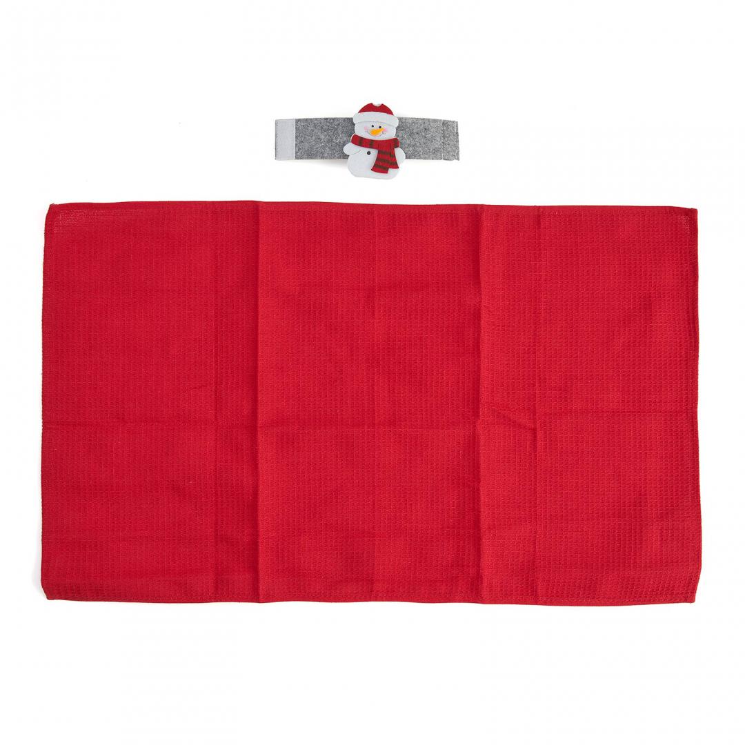 Prosop Bucatarie cu Inel Servet Xmas (Prosop Heinner de bucatarie cu inel servet Craciun)