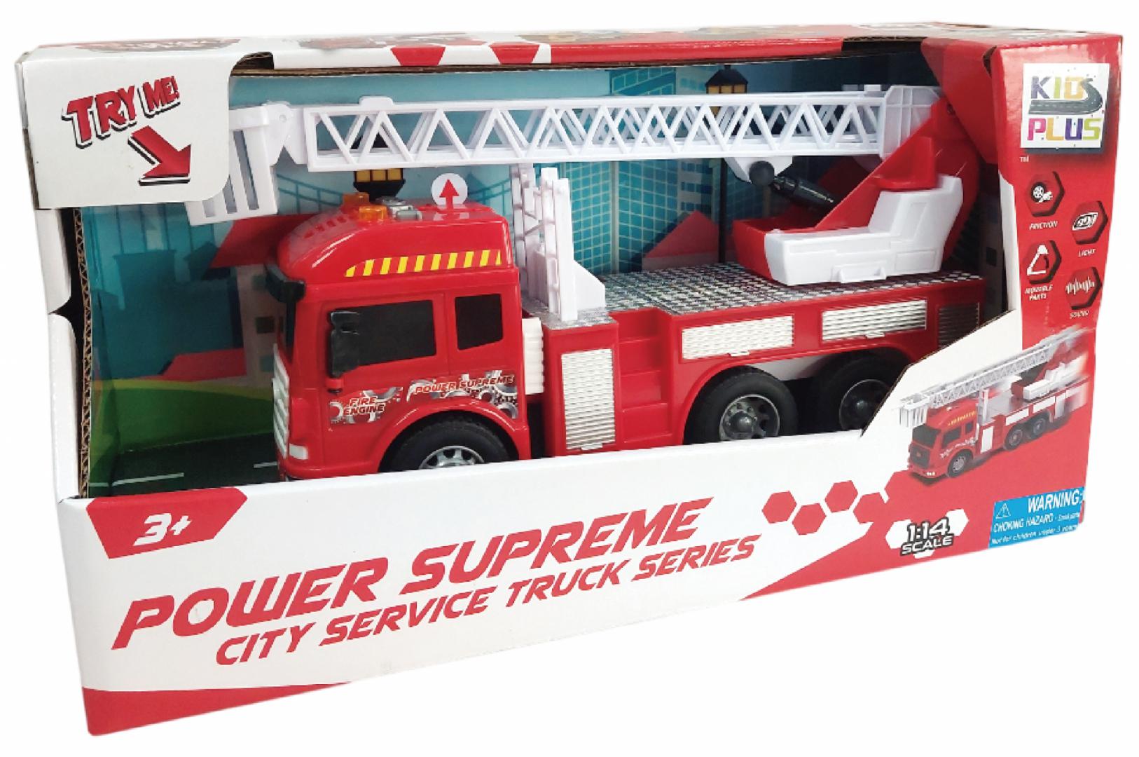 Auto. L&s Frictiune, 1/14, 28.5CM, Rosie (vehicule cu Lumini)