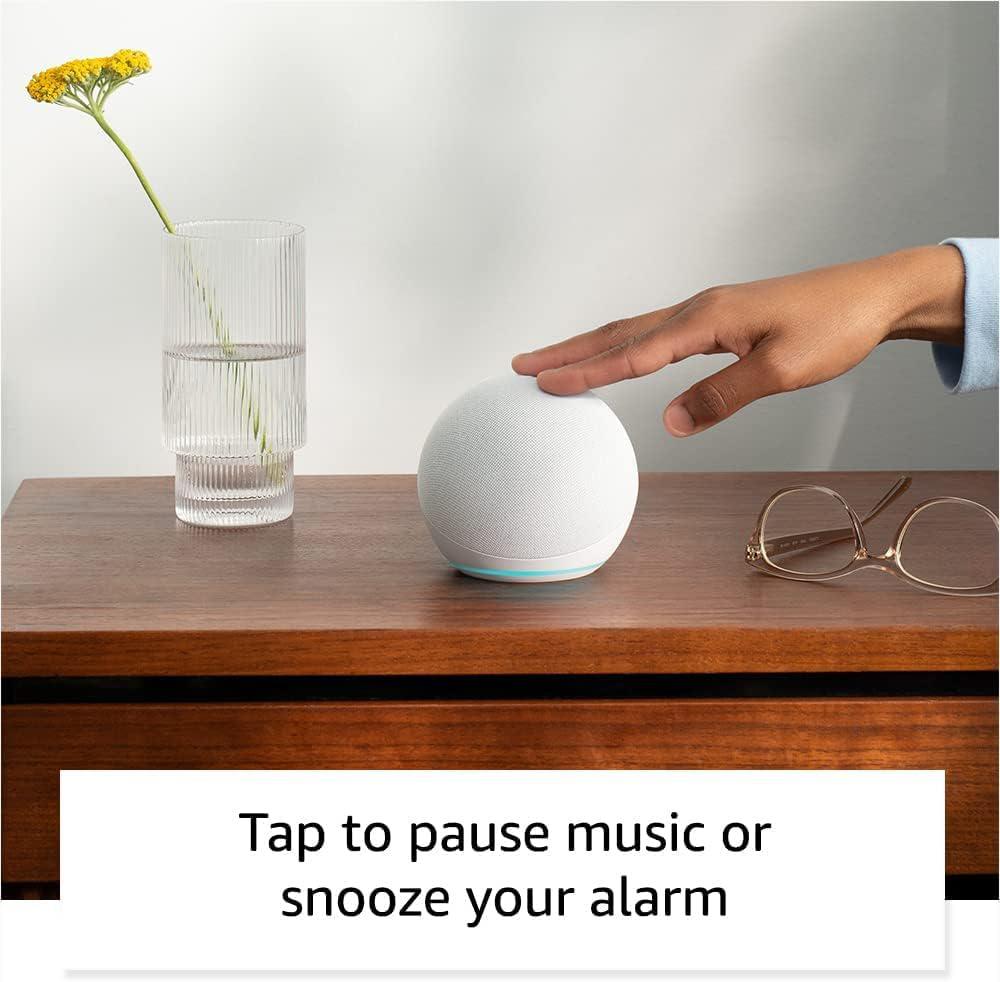 RESIGILAT | Boxa inteligenta Amazon Echo Dot 5 (2022), Control Voce Alexa, Bluetooth, Wi-Fi, Glacier White AMAZON