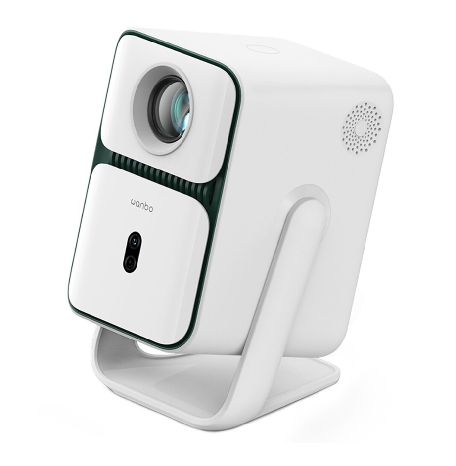 Videoproiector Portabil, Wanbo T2 Ultra, Android TV 11, 500 ANSI, Rezolutie nativa 1080P, Suport rotativ la 120°, Focus automat si corectie trapezoidala, Evitarea obstacolelor, Dimensiune de proiectie 45-140', WiFi dual-band, Difuzor 2*5W