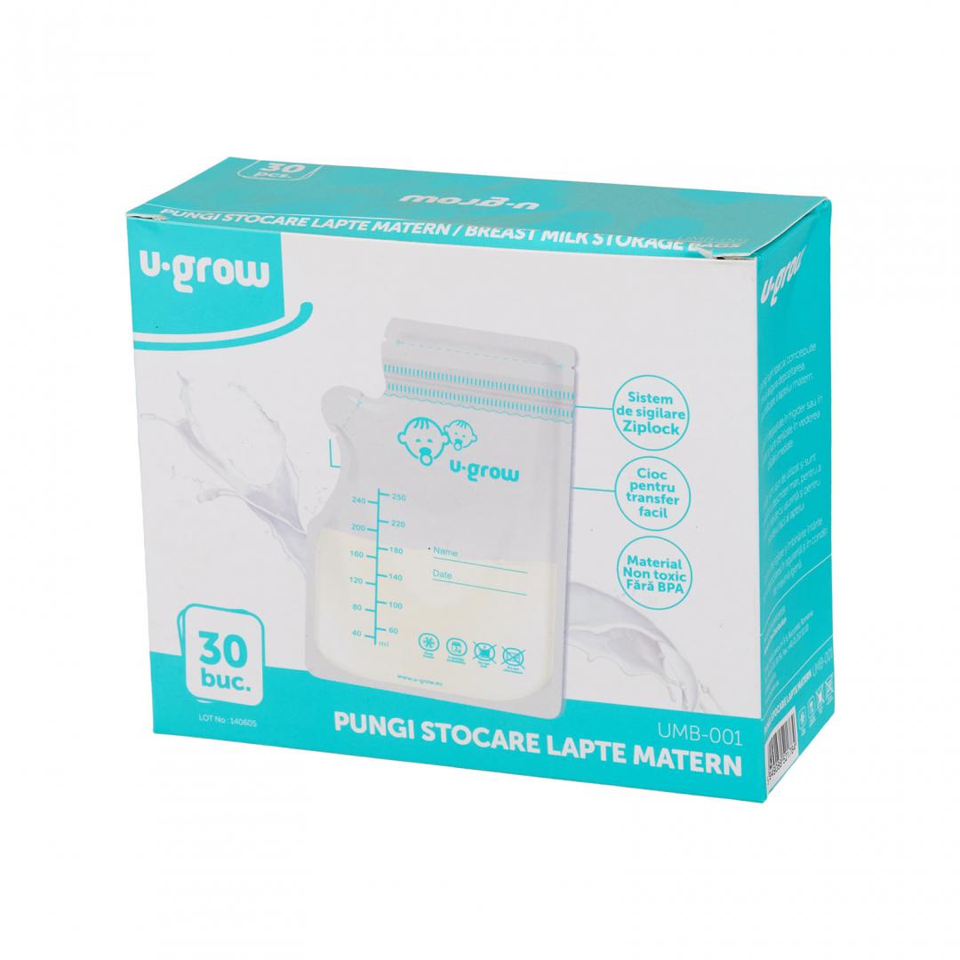 RESIGILAT | Pungi stocare lapte matern 30buc UMB-001, U-Grow - imagine 2 - RESIGILAT