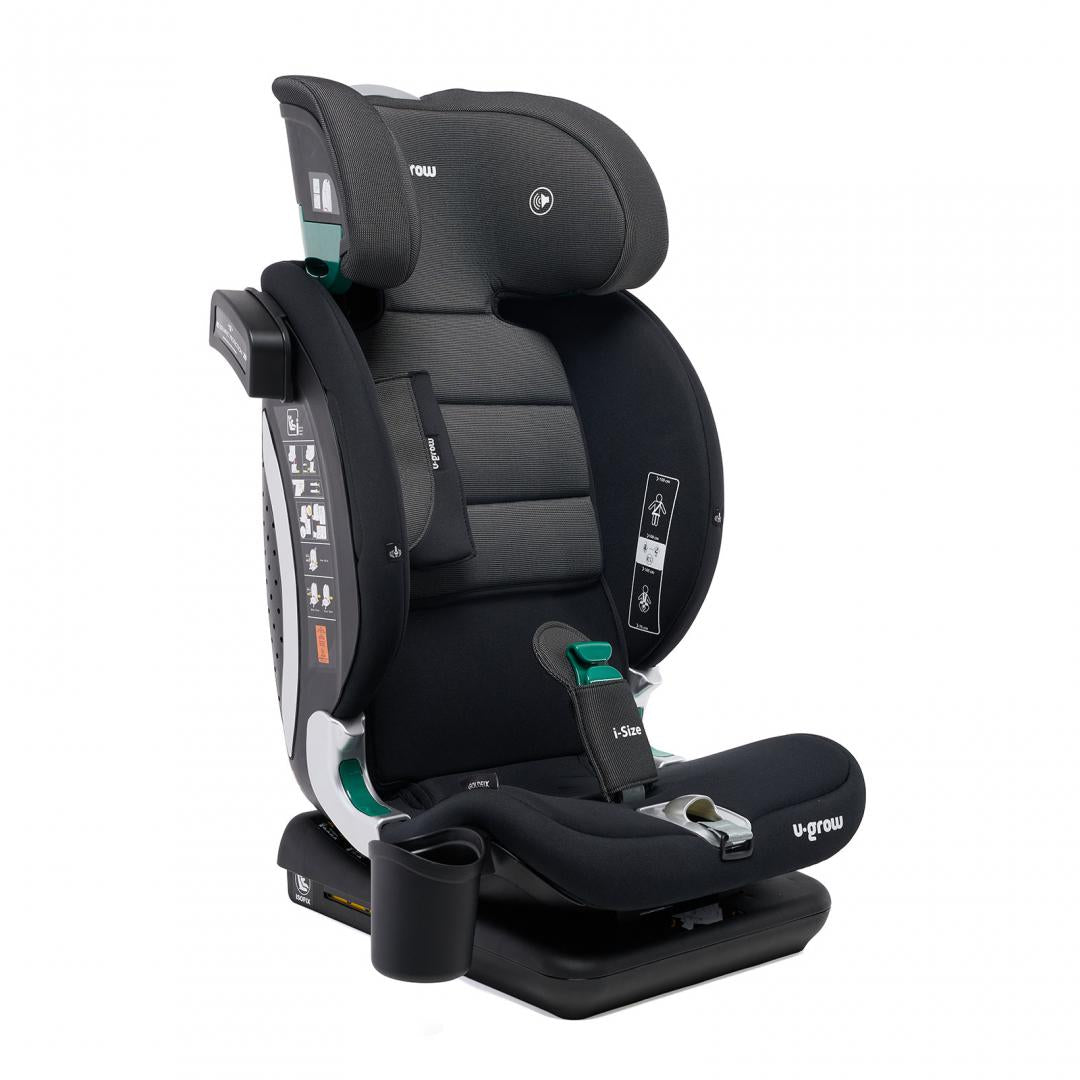 Scaun auto U-Grow,isofix,76-150 cm,negru