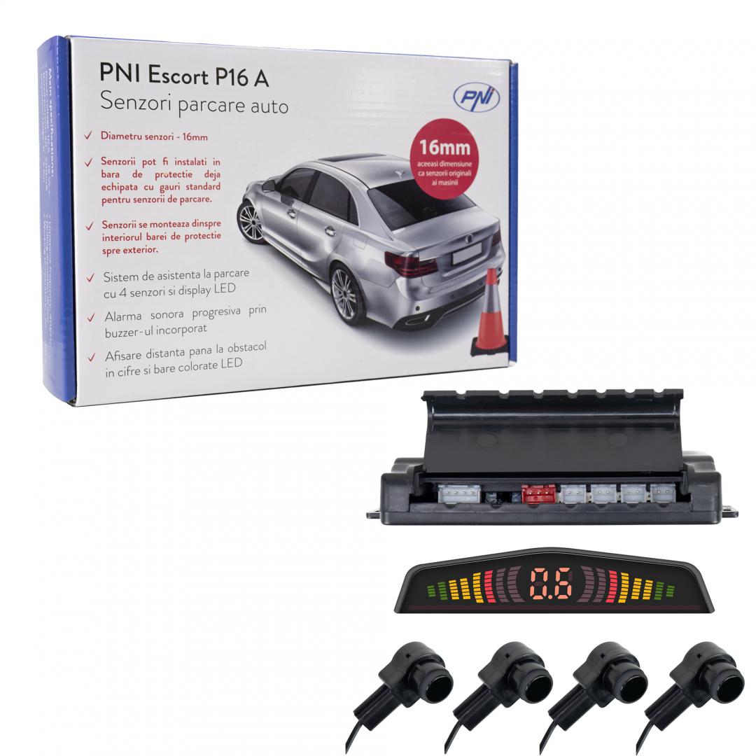 Pni Senzori Parcare Auto P16A (Senzori parcare auto Pni Escort P16 a cu 4 receptori 16MM tip Oem PNI- P16A)