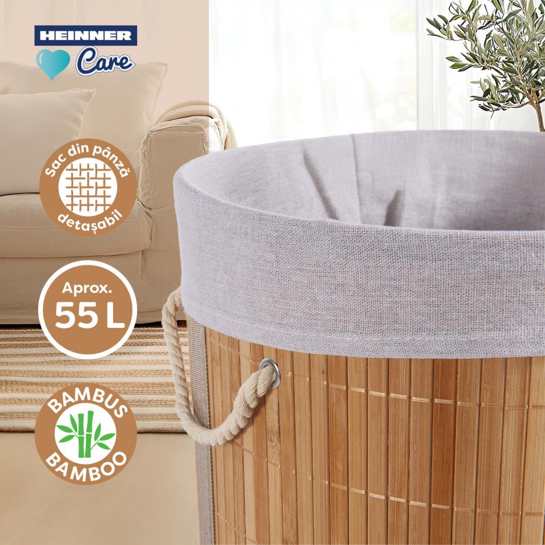 Heinner COS RUFE BAMBUS ROTUND 35x60 CM, 55 L