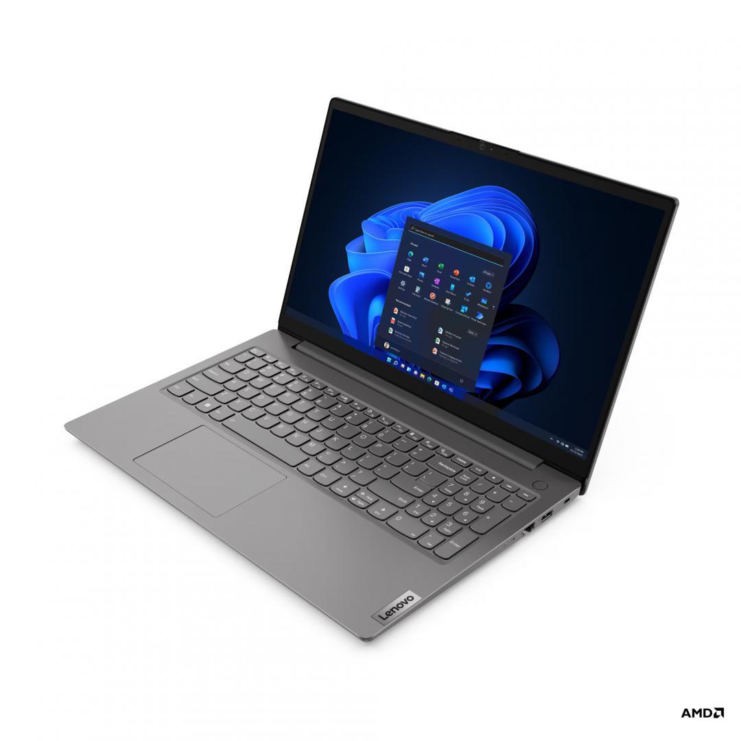 Laptop SMB Lenovo V15 G4 ABP, cu procesor AMD Ryzen 7 7730U, 15.6'' IPS, 16 GB DDR4, 512 GB SSD, AMD Radeon, Windows 11 Pro, 3 ani Garantie