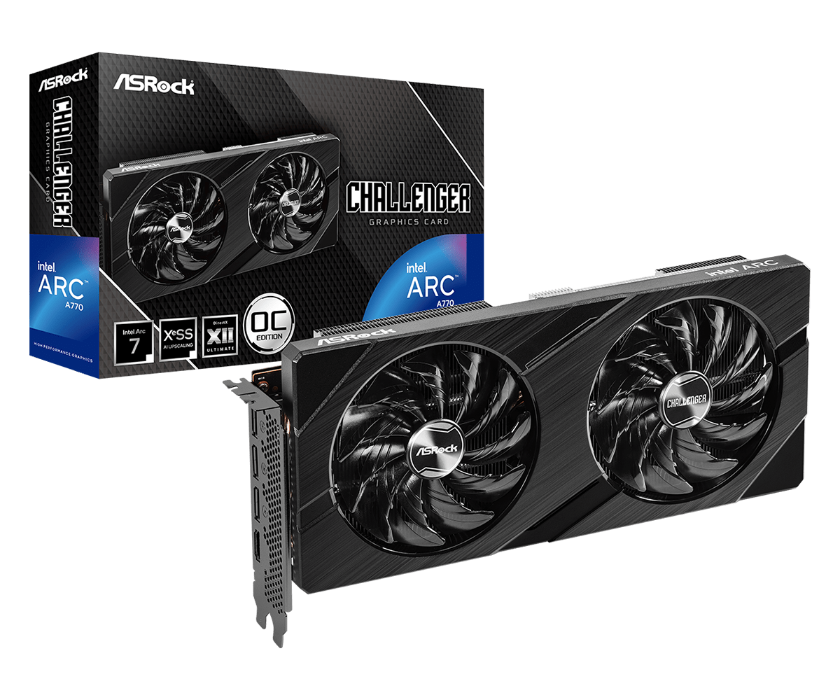Vga Ak Intel Arc a770 Challenger 16GB Oc (Placa video ASRock Intel Arc a770)