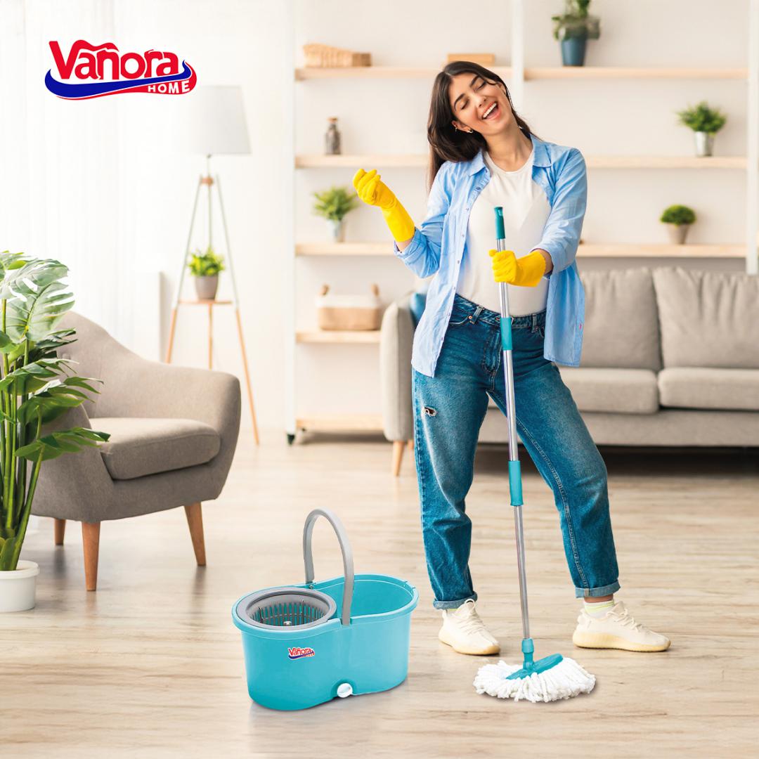 Vanora SET CURATENIE CLEAN360,MOP ROT.ALBASTRU