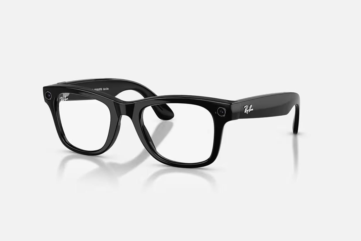 RayBan Meta Wayfarer L Sb Grapf Green G2 (ORW4012 Meta Wayfarer High Bridge Fit - Shiny Black - Graphite Green...)