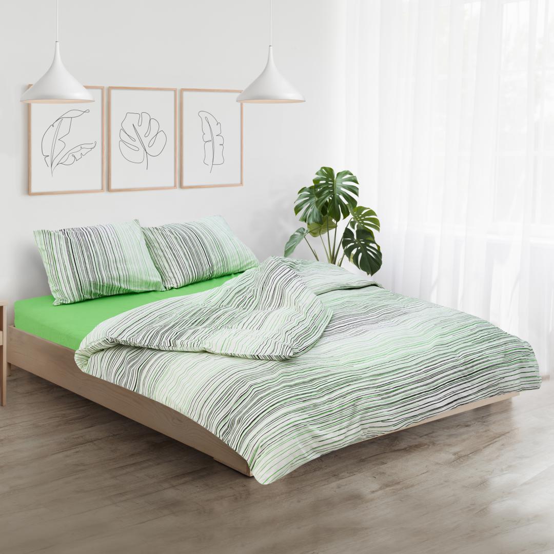 Set de pat,cearceaf cu elastic180x200,Mi (Set de pat)