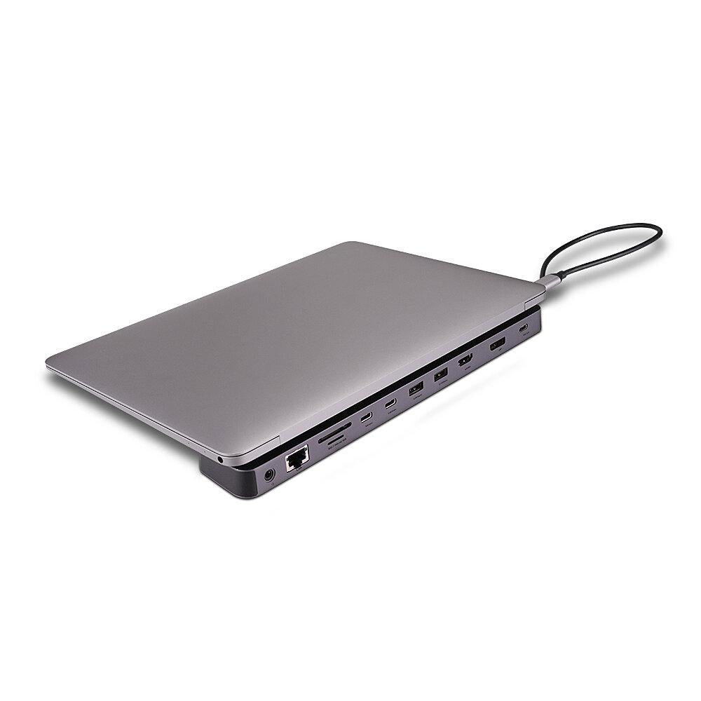 Statie docking Lindy DST-Mini XT 810, interfata USB Type C to 1x HDMI / 1x DP/ 2x USB Type A / 2x USB Type C / 1x RJ45 / 1x SD / 1x microSD / 1x 3.5mm Audio, latime de banda suportata 10 Gbps, 10/100/1000 Mbps, rezolutie maxima iesire 8K 7680x4320 30Hz, c