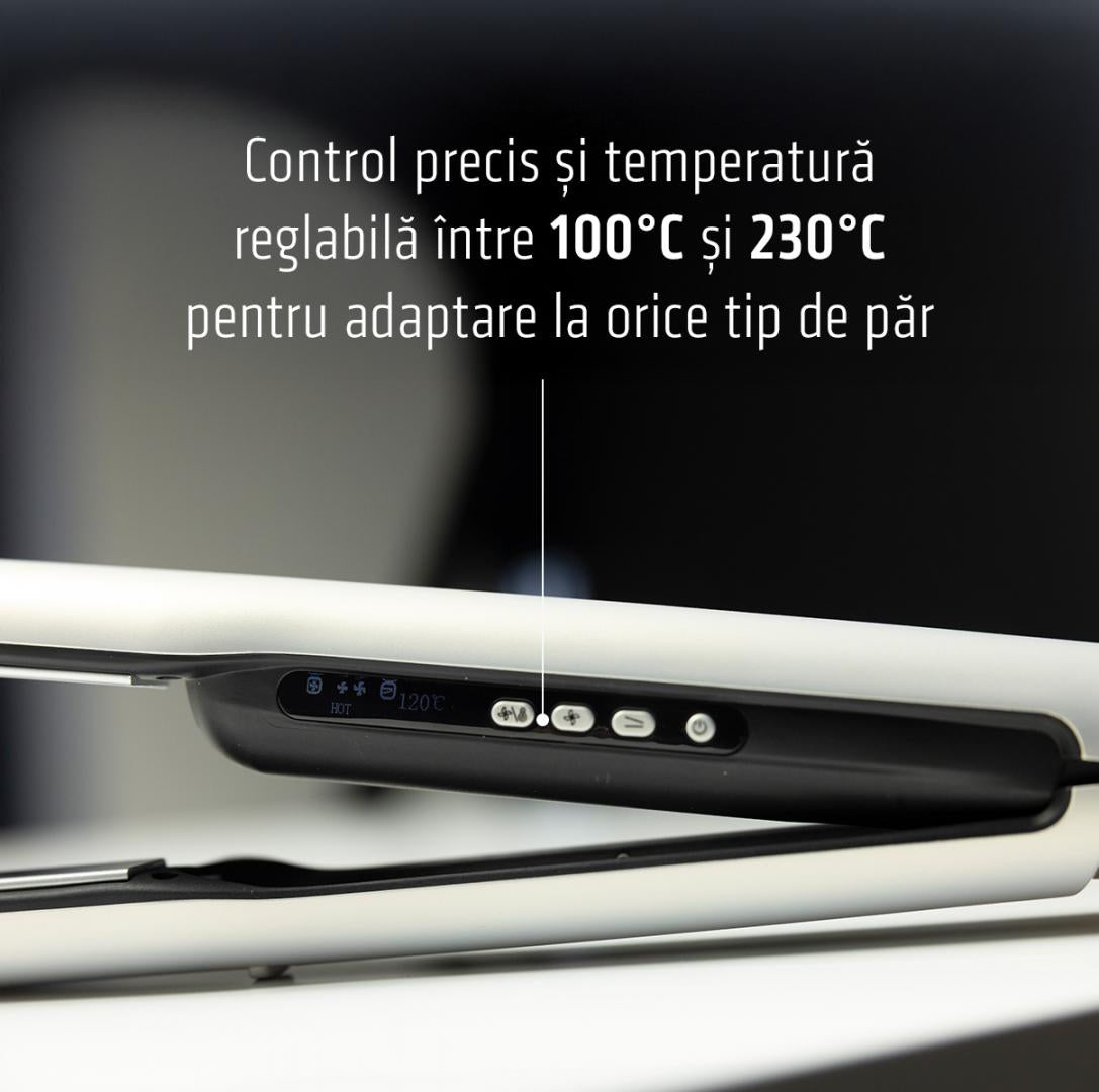 Placa de Par Heinner HHS-Y2IN1BLDC-WH (placa de Indreptat Parul cu Aer Cald Profesionala Heinner HHS-Y2IN1BLDC-WH)