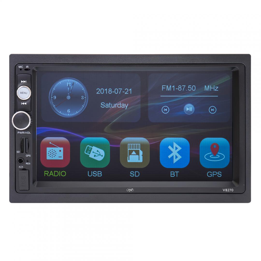 Pni 2din 7" Navi Media Player Auto V8270 (Navigatie multimedia Pni V8270 2 din cu GPS MP5)