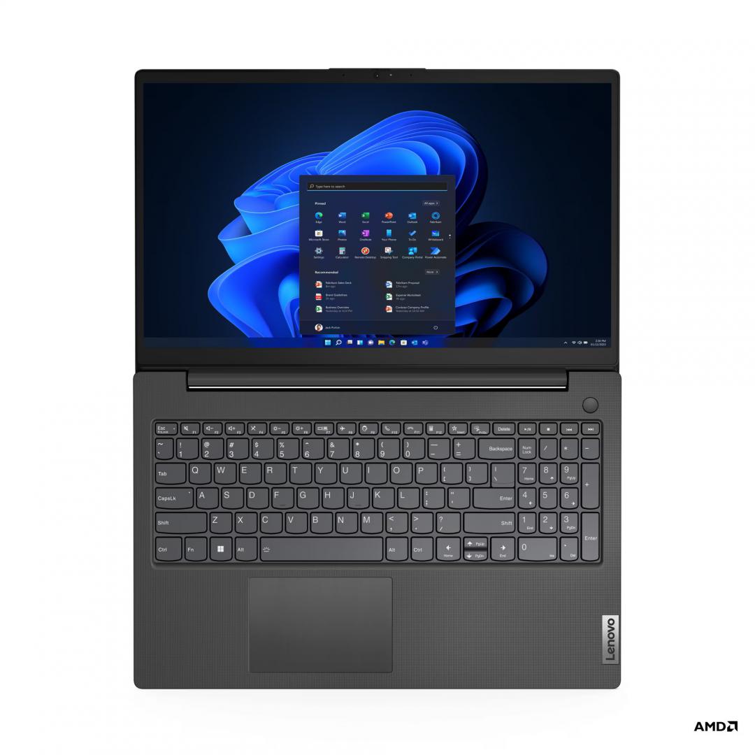 Laptop SMB Lenovo V15 G4 ABP, cu procesor AMD Ryzen 7 7730U, 15.6'' IPS, 16 GB DDR4, 512 GB SSD, AMD Radeon, Windows 11 Pro, 3 ani Garantie