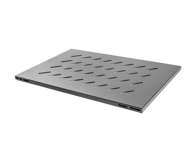 Poliță fixă pentru rack deschis 19" 1000 mm, 1U / 480,5x780 mm,  max. 120 kg, negru